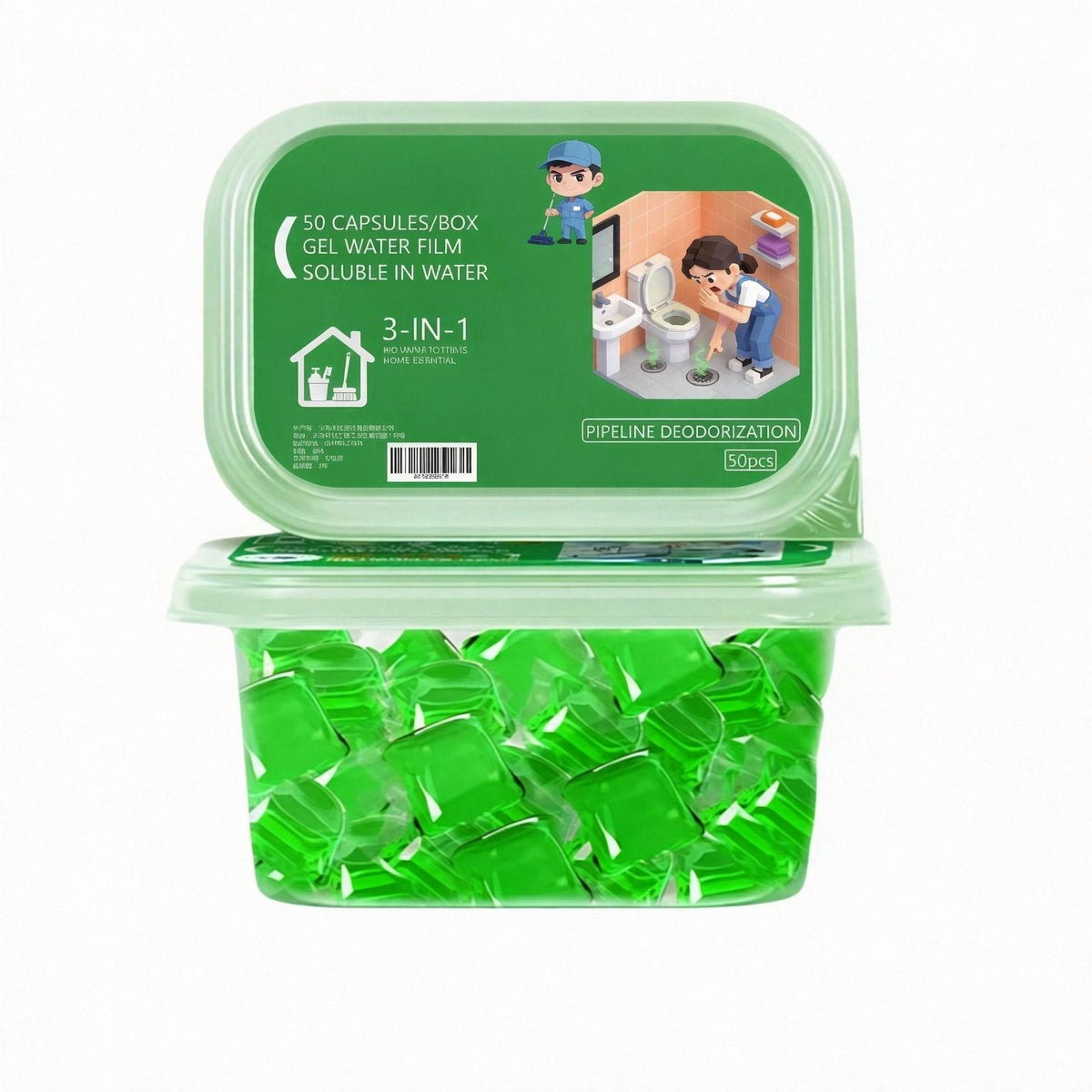 Drain Odor Eliminator Gel Beads – Fresh Scent Cleaner for Bathroom & Kitchen Pipes