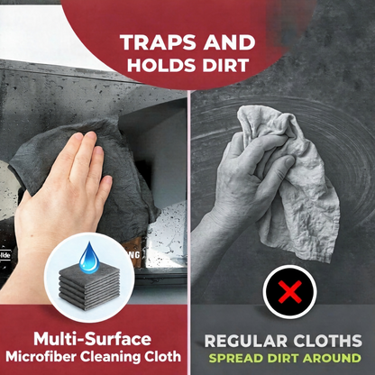 Multi-Surface Microfiber Cleaning Cloth – Streak-Free & Super Absorbent