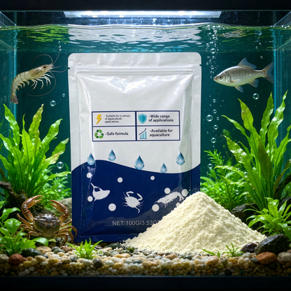 100g Aquarium Water Clarifier Powder – Crystal Clear Water Treatment for Fish Tanks & Ponds