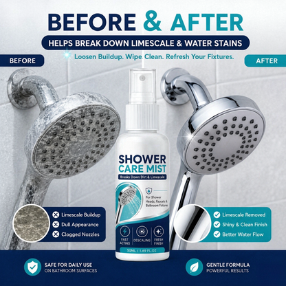 Bathroom Limescale Remover Spray – Water Spot Cleaner for Showerheads, Faucets & Bathroom Fixtures