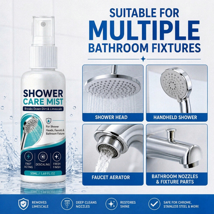 Bathroom Limescale Remover Spray – Water Spot Cleaner for Showerheads, Faucets & Bathroom Fixtures