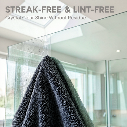 Premium Microfiber Glass Cleaning Cloth  – Streak-Free, Lint-Free & Ultra Absorbent