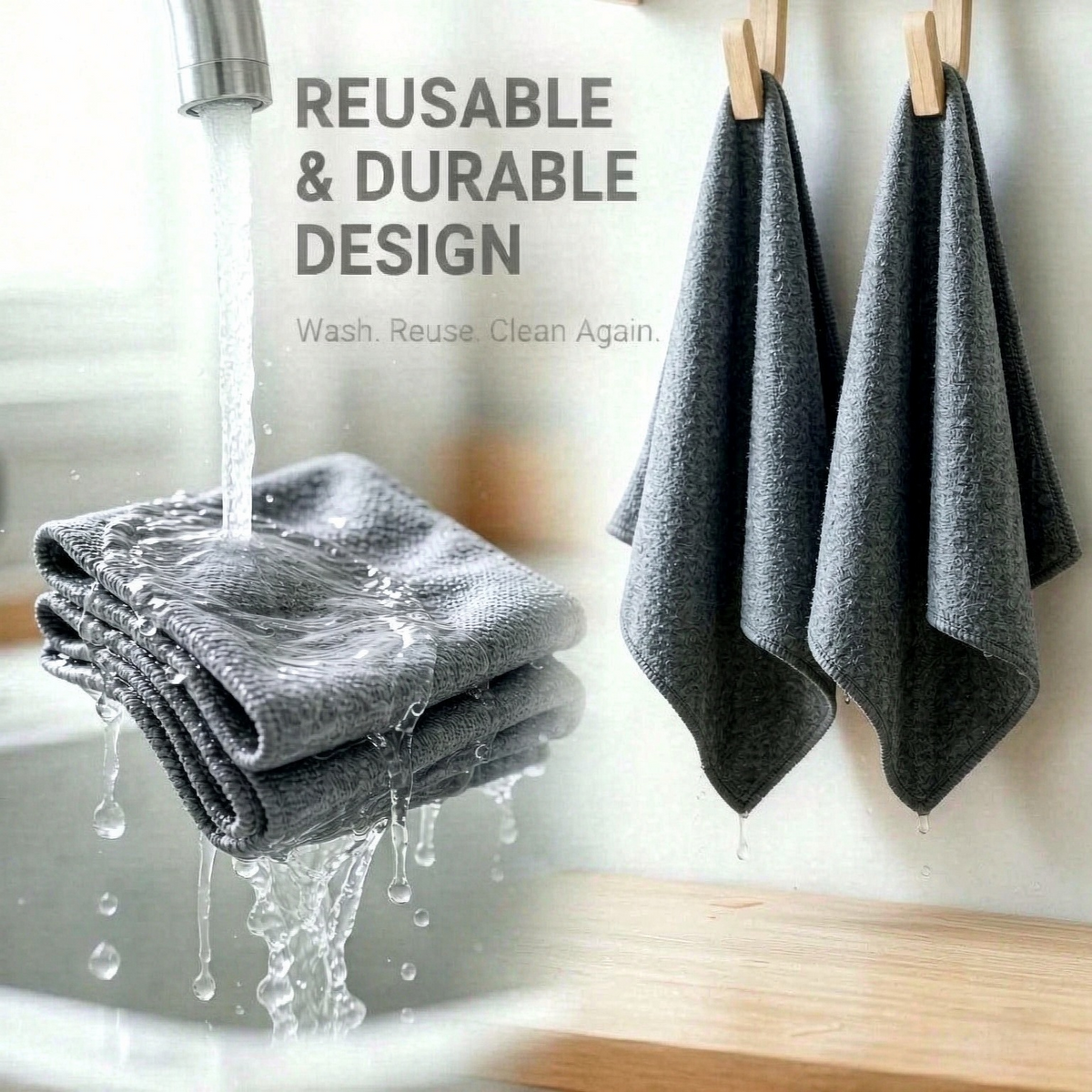Premium Microfiber Glass Cleaning Cloth  – Streak-Free, Lint-Free & Ultra Absorbent