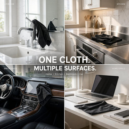 Premium Microfiber Glass Cleaning Cloth  – Streak-Free, Lint-Free & Ultra Absorbent
