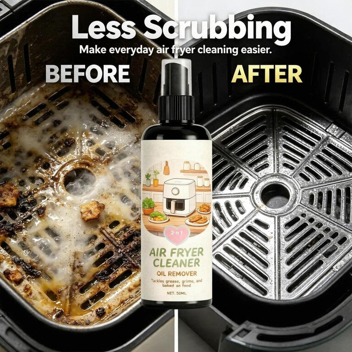 Air Fryer Cleaner – Easy Grease Removal & Deep Kitchen Cleaning