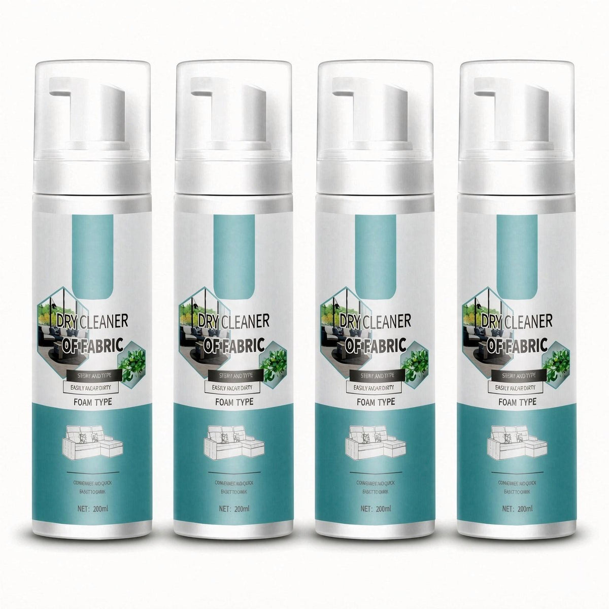 Multi-Purpose Fabric Cleaner Spray – Foam Cleaner for Sofas, Carpets, Curtains & Car Interiors