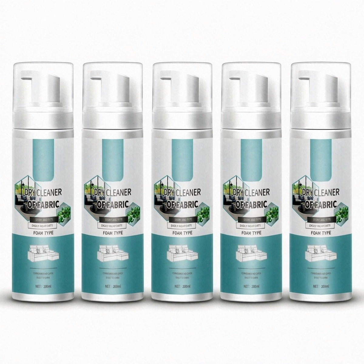 Multi-Purpose Fabric Cleaner Spray – Foam Cleaner for Sofas, Carpets, Curtains & Car Interiors