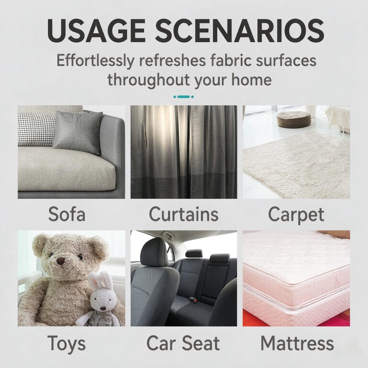 Multi-Purpose Fabric Cleaner Spray – Foam Cleaner for Sofas, Carpets, Curtains & Car Interiors