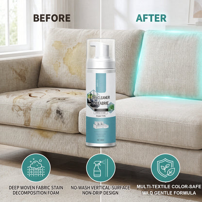 Multi-Purpose Fabric Cleaner Spray – Foam Cleaner for Sofas, Carpets, Curtains & Car Interiors