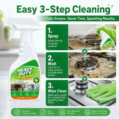 Heavy-Duty Kitchen Degreaser Spray – Powerful Grease & Grime Cleaner