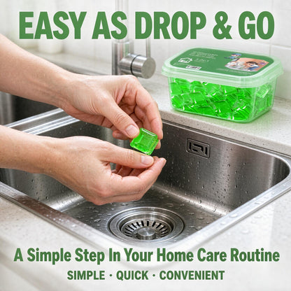 Drain Odor Eliminator Gel Beads – Fresh Scent Cleaner for Bathroom & Kitchen Pipes