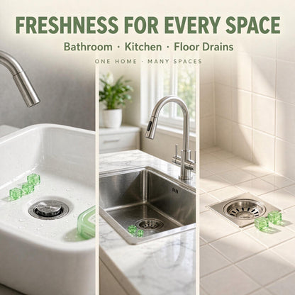 Drain Odor Eliminator Gel Beads – Fresh Scent Cleaner for Bathroom & Kitchen Pipes