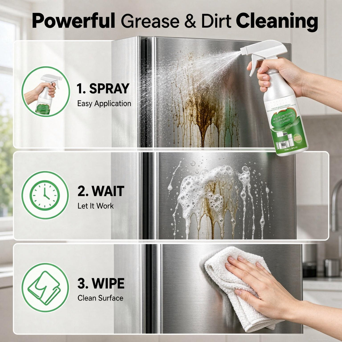 Kitchen Appliance Cleaner Spray – Easy Grease & Grime Cleaning for Everyday Kitchen Care