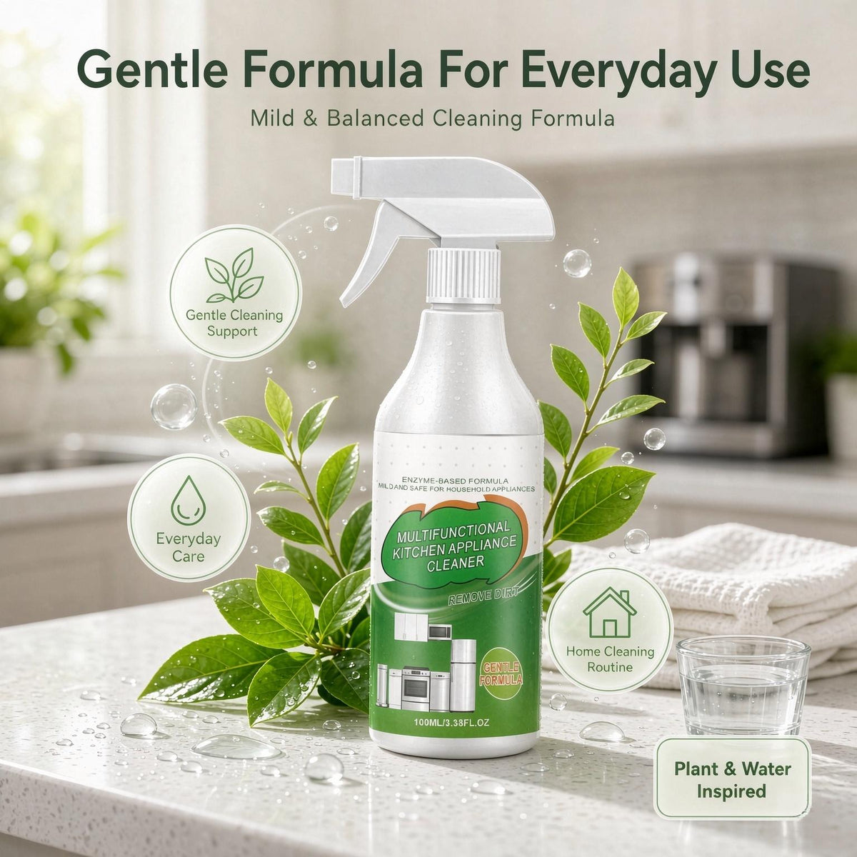 Kitchen Appliance Cleaner Spray – Easy Grease & Grime Cleaning for Everyday Kitchen Care