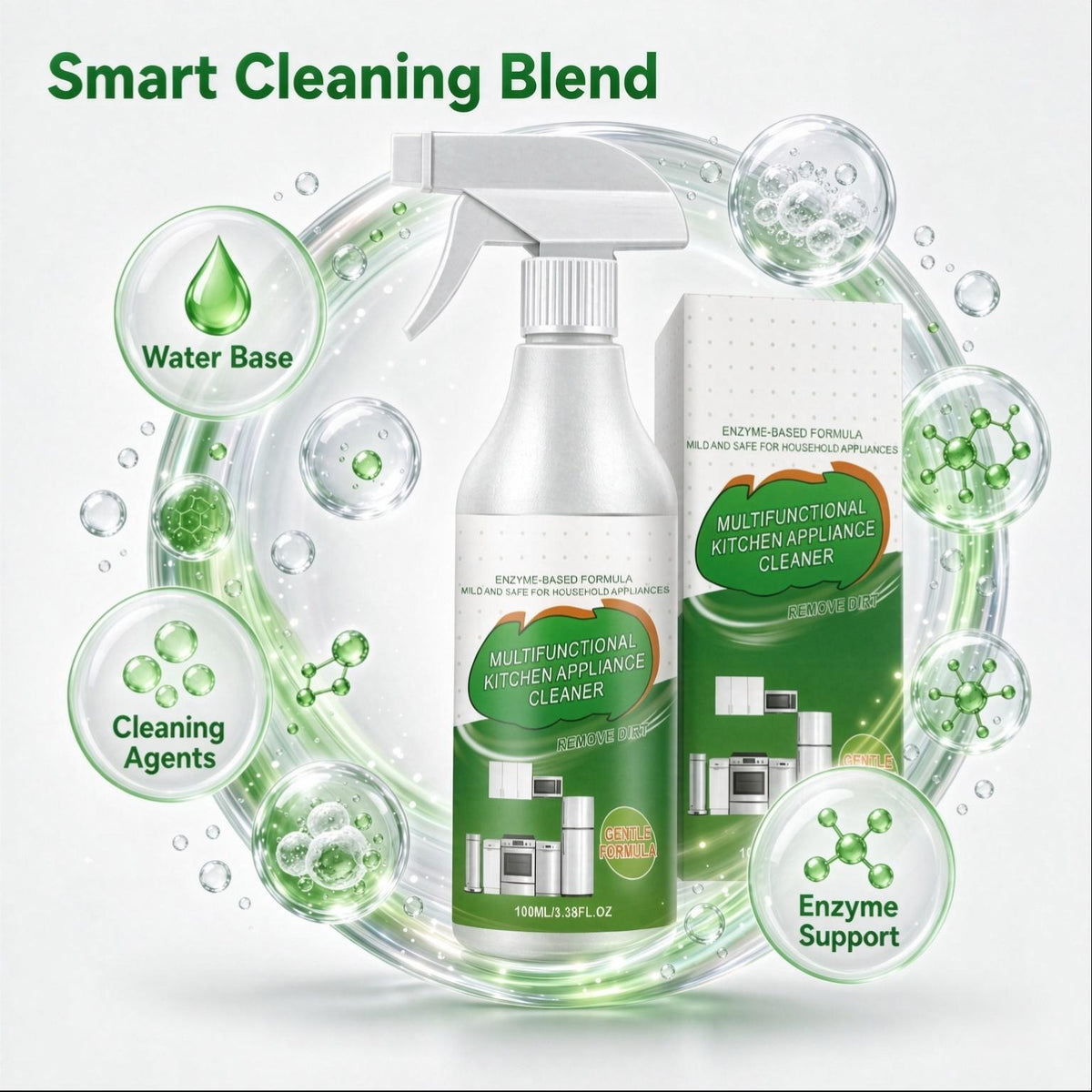 Kitchen Appliance Cleaner Spray – Easy Grease & Grime Cleaning for Everyday Kitchen Care