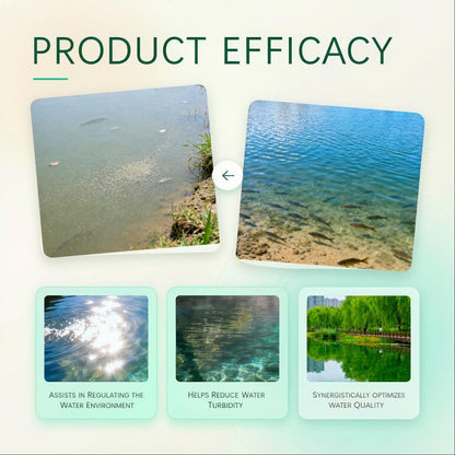 100g Aquarium Water Clarifier Powder – Crystal Clear Water Treatment for Fish Tanks & Ponds