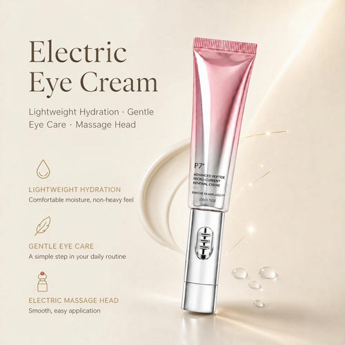 ⚡ Electric Eye Cream – 💧 Lightweight Hydration · 🌿Gentle Eye Care · ✨ Massage Head