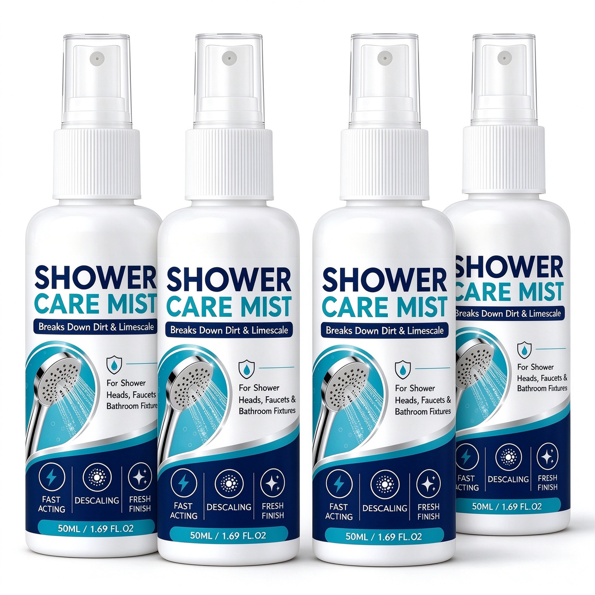 Bathroom Limescale Remover Spray – Water Spot Cleaner for Showerheads, Faucets & Bathroom Fixtures