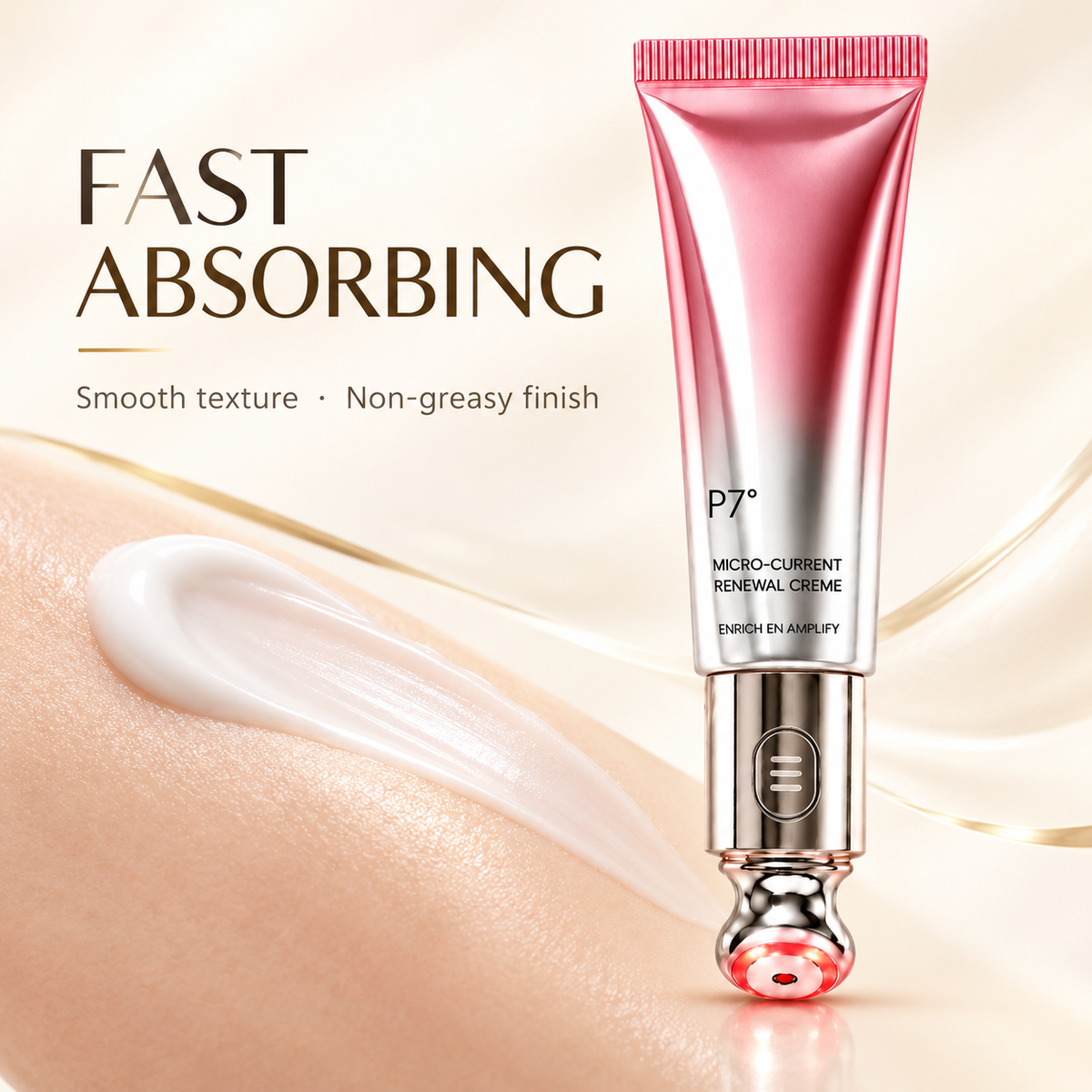 ⚡ Electric Eye Cream – 💧 Lightweight Hydration · 🌿Gentle Eye Care · ✨ Massage Head