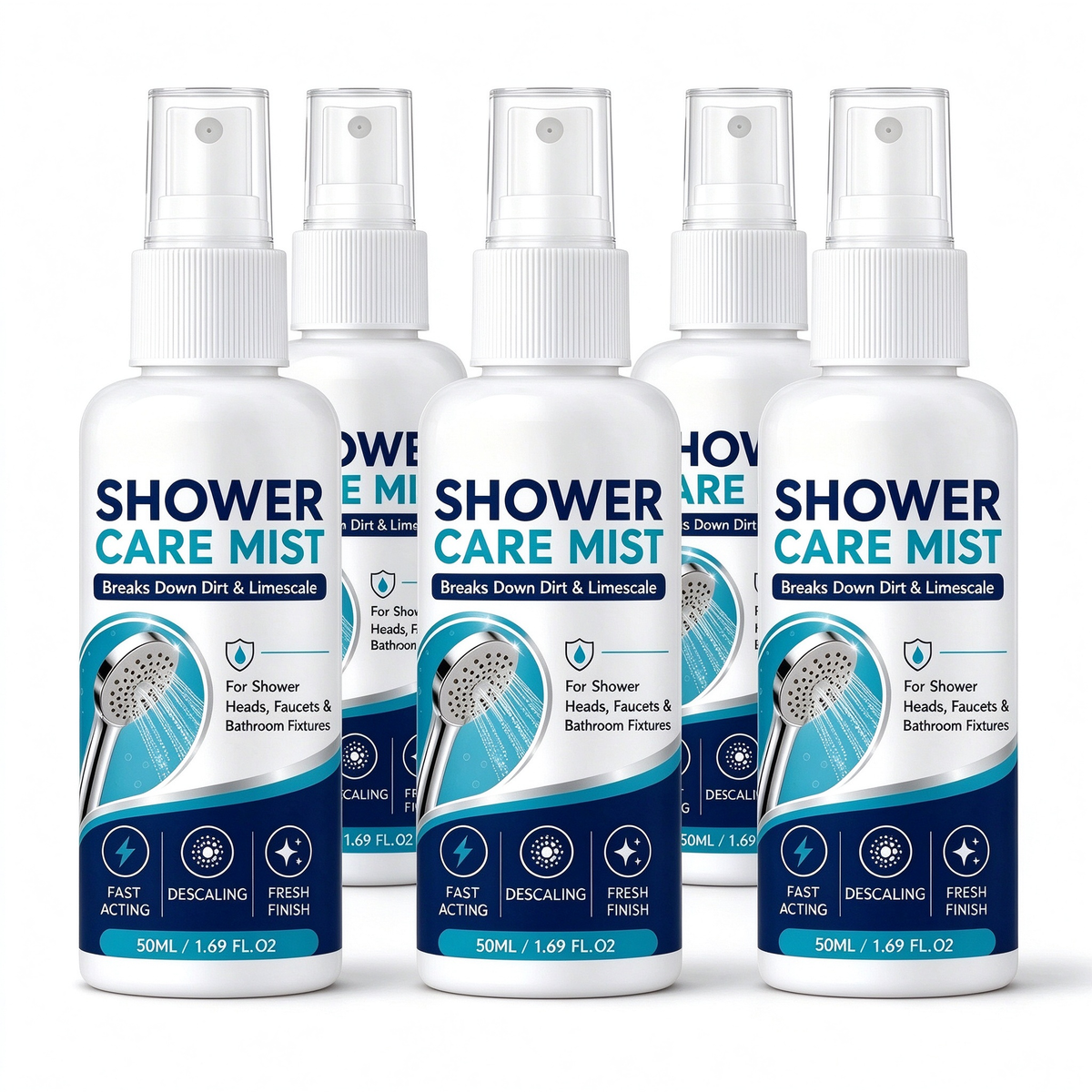 Bathroom Limescale Remover Spray – Water Spot Cleaner for Showerheads, Faucets & Bathroom Fixtures