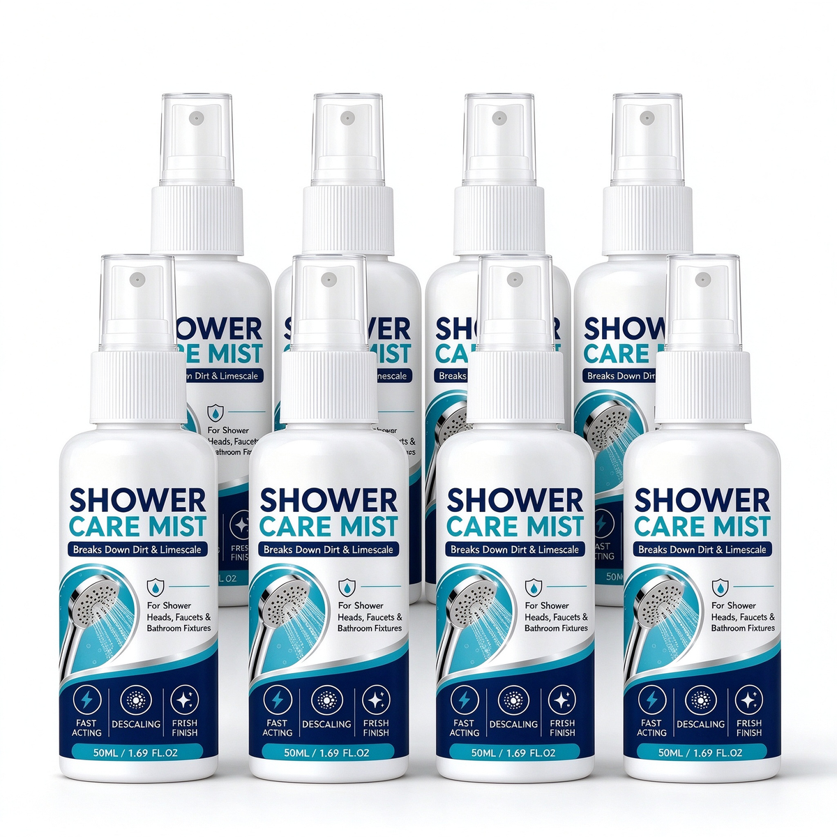 Bathroom Limescale Remover Spray – Water Spot Cleaner for Showerheads, Faucets & Bathroom Fixtures