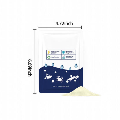 100g Aquarium Water Clarifier Powder – Crystal Clear Water Treatment for Fish Tanks & Ponds