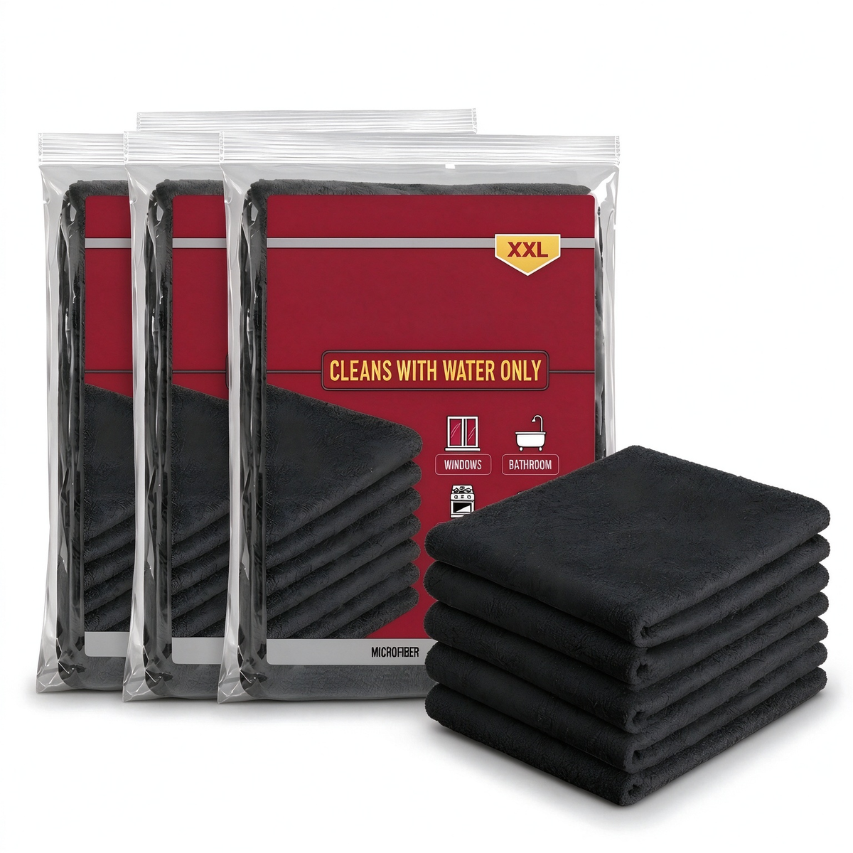 Multi-Surface Microfiber Cleaning Cloth – Streak-Free & Super Absorbent
