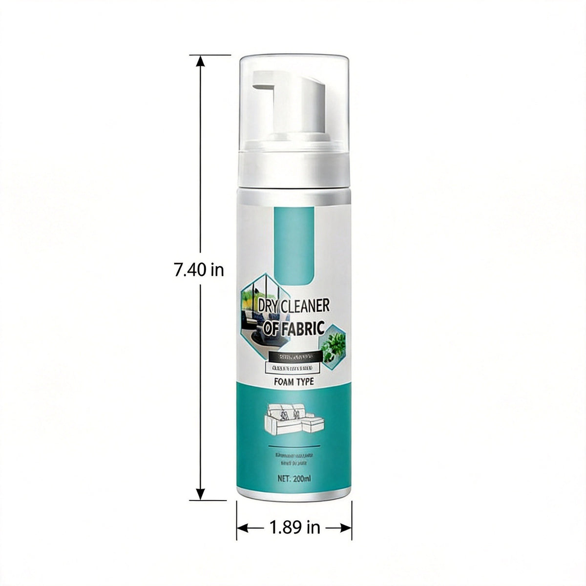 Multi-Purpose Fabric Cleaner Spray – Foam Cleaner for Sofas, Carpets, Curtains & Car Interiors